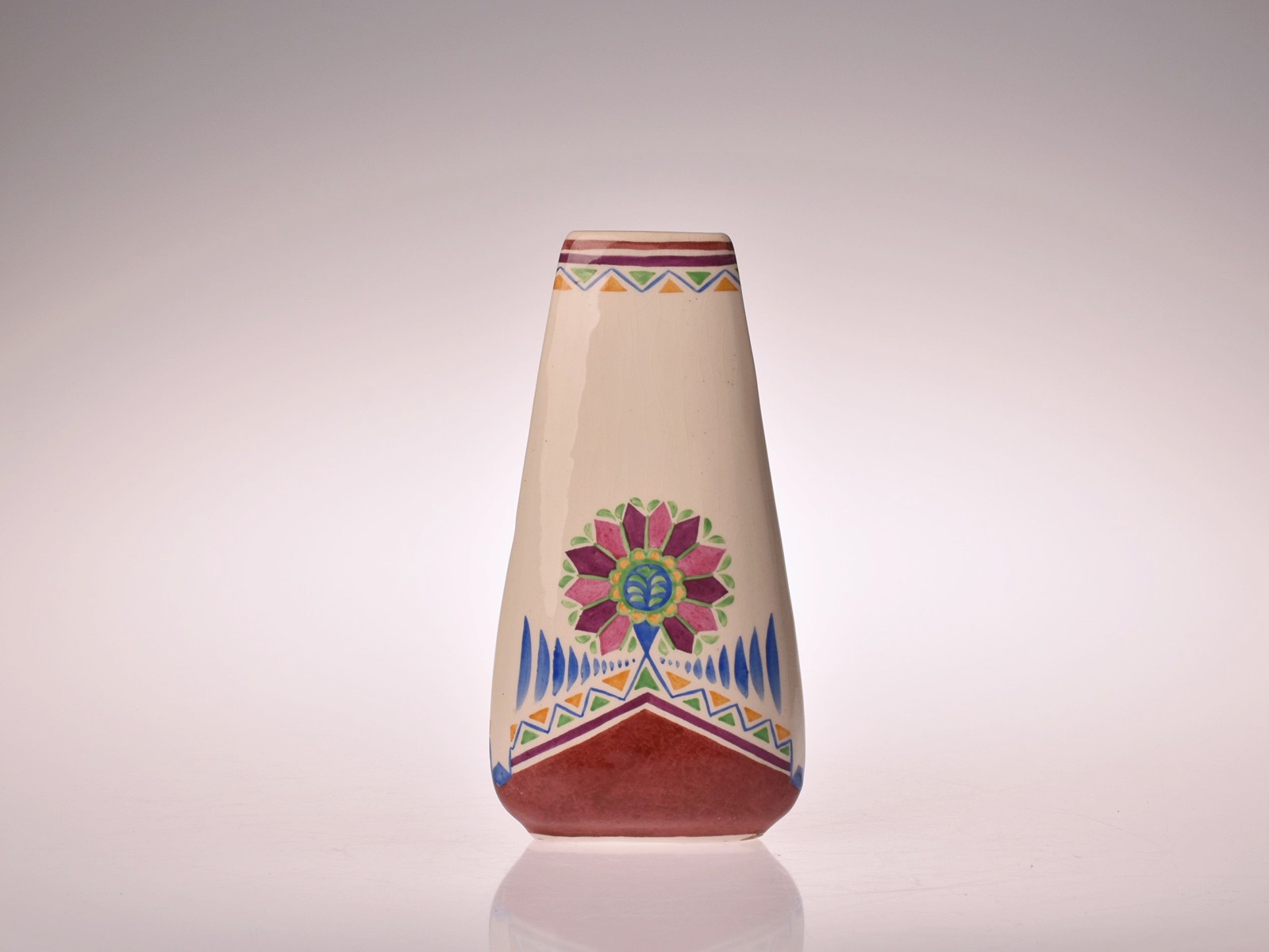 František Fromek (1873 - 1930) - Art deco keramická váza - malírna Telč