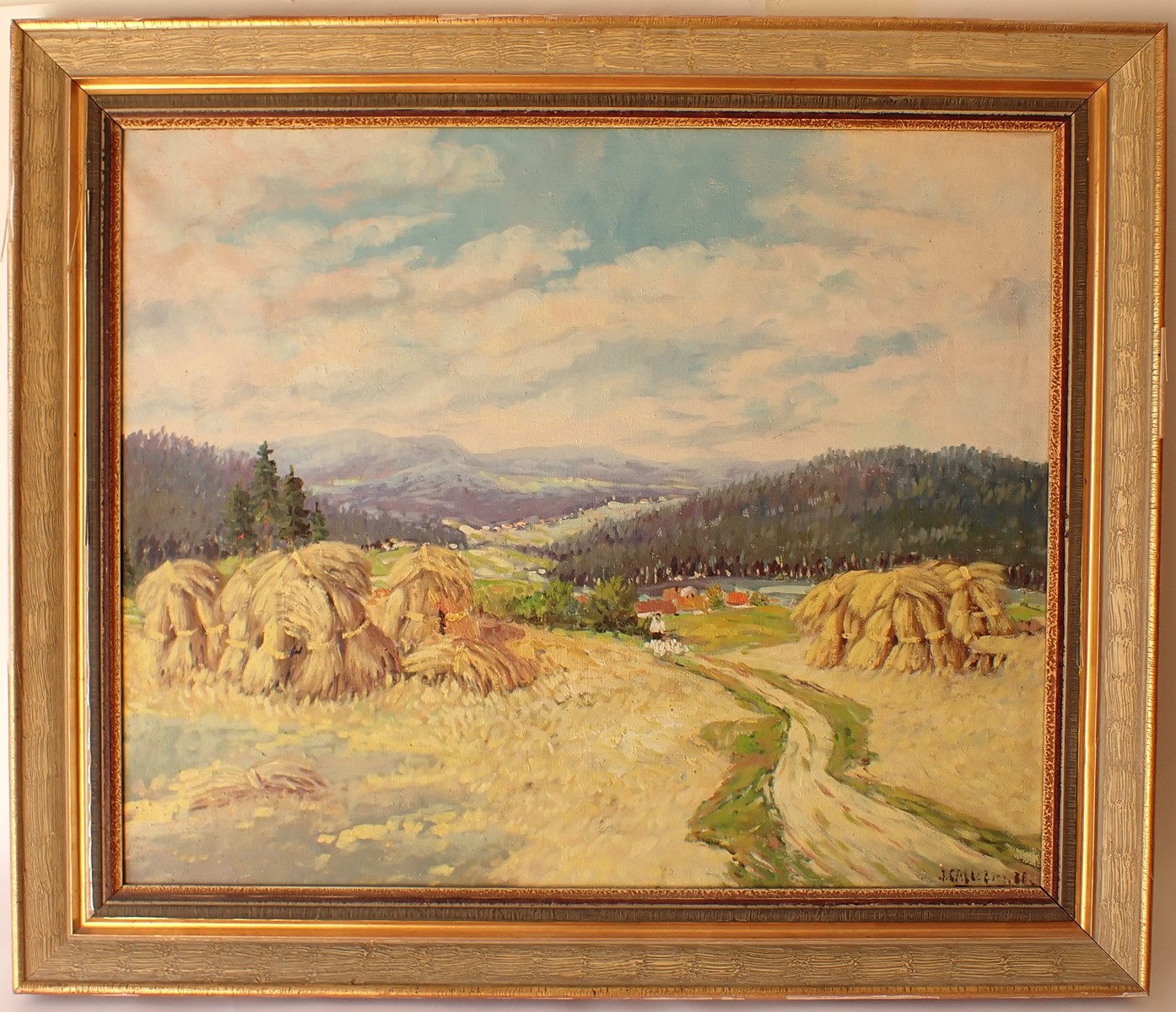JAROSLAV CALUTIN KELUC (1905-1994) - Žně v podhůří