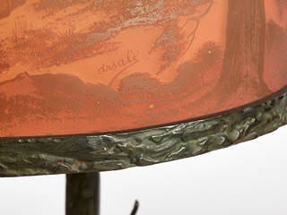 Stolní lampa cameo s bronzovou plastikou slona - Arsall