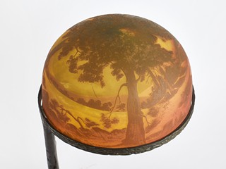 Stolní lampa cameo s bronzovou plastikou slona - Arsall