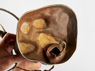 Stolní lampa cameo s bronzovou plastikou slona - Arsall