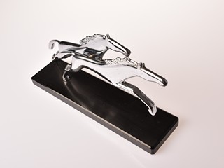 Art deco sousoší - koně v běhu - chrom, 30. léta