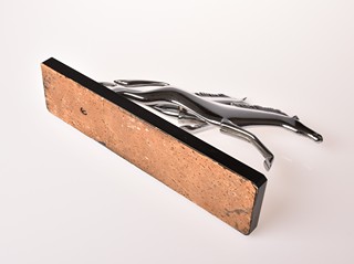 Art deco sousoší - koně v běhu - chrom, 30. léta