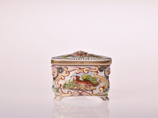 Porcelánová dóza - Rudolstadt