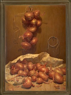 Oldřich Lušovský (1925 - 1986) - Zátiší s cibulemi