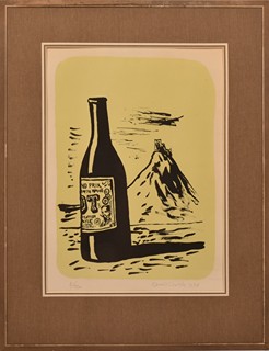 Kamil Lhoták (1912 - 1990) - Láhev Pignotu pod Troskami
