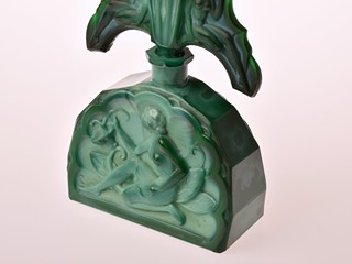 Art deco malachitový flakon - Jablonec