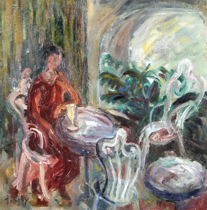 Posedení v kaviarni - Jakoby Július