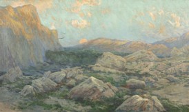 Západ slunce nad horami - Engelmüller Ferdinand