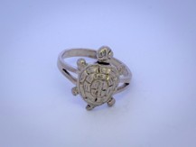 Luxusní stříbrný prsten s želvičkou