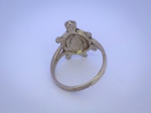 Luxusní stříbrný prsten s želvičkou