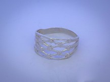 Stříbrný proplétaný prsten