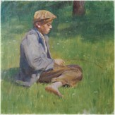 Schovánek Emil (1885 - 1947) Chlapec na louce 