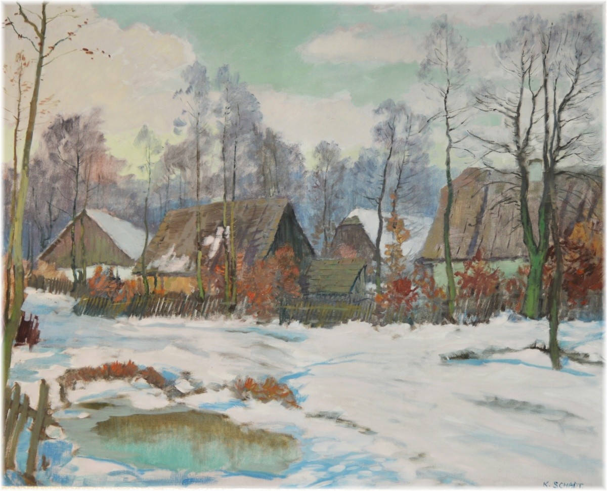 Schadt Karel (1888 - 1955), Zimní náves