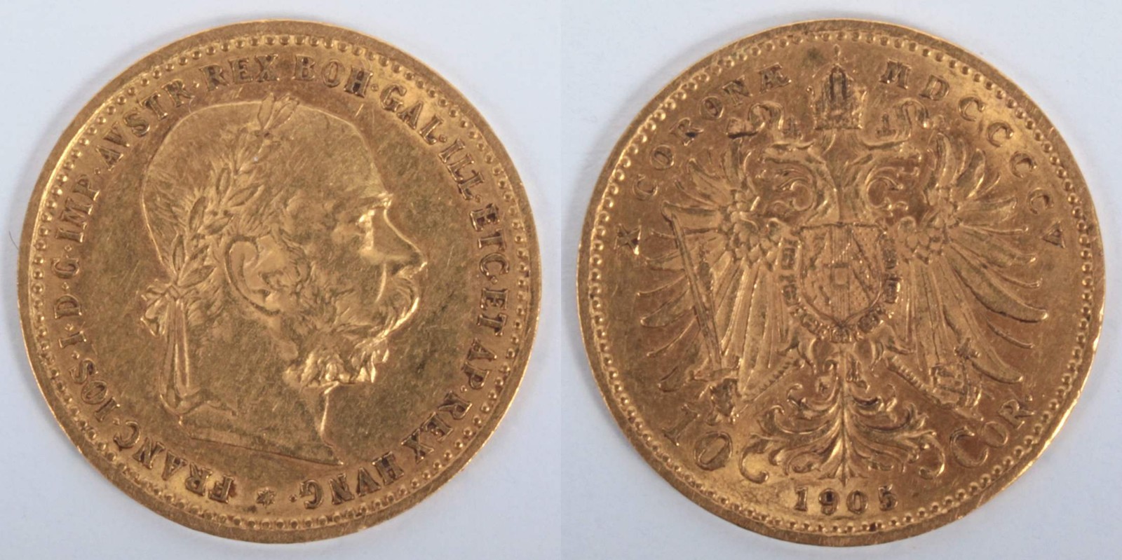 Zlatá mince: 10 Koruna 1905