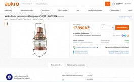 Lodní lampa s dřevěnou kladkou