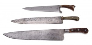 Tři porcovací nože