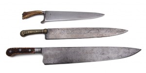 Tři porcovací nože