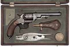 Perkusní revolver Deprez-Joassart  v kazetě