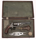 Perkusní revolver Deprez-Joassart  v kazetě