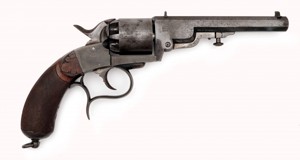 Perkusní revolver Deprez-Joassart  v kazetě