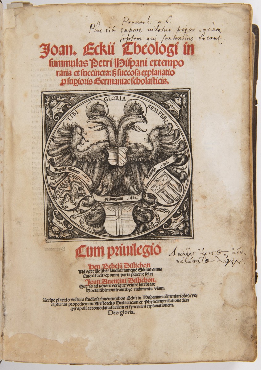 JOHANN MEIER VON ECK 1486 - 1543 - KOMENTÁŘE K ARISTOTELOVI