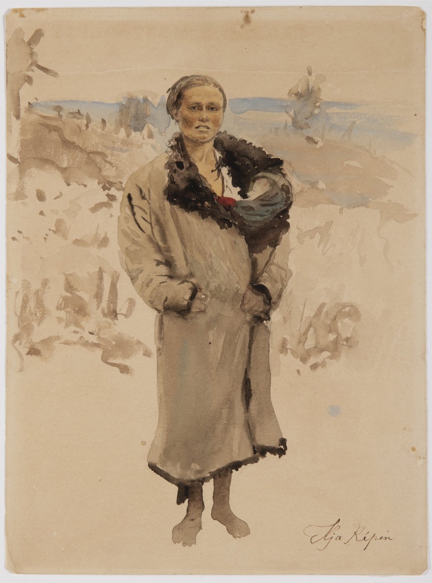 ILJA REPIN 1844 - 1930 - ŽENA S DÍTĚTEM