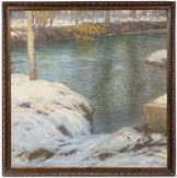 RUDOLF BÉM 1874 - 1955 - ZIMNÍ KRAJINA U MNICHOVA