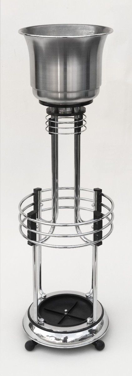 Chromovaný stojan na deštníky a květiny - ART DECO styl