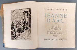 Bibliofilie "JEANNE D´ARC (Johanka z Arku), Joseph Delteil - ilustrace L. Touchagues