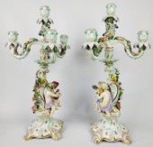 Míšeň párové svícny 18. století