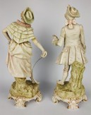 Velké porcelánové párové sošky