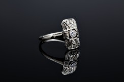Briliantový prsten ve stylu Art Deco 0,15 ct