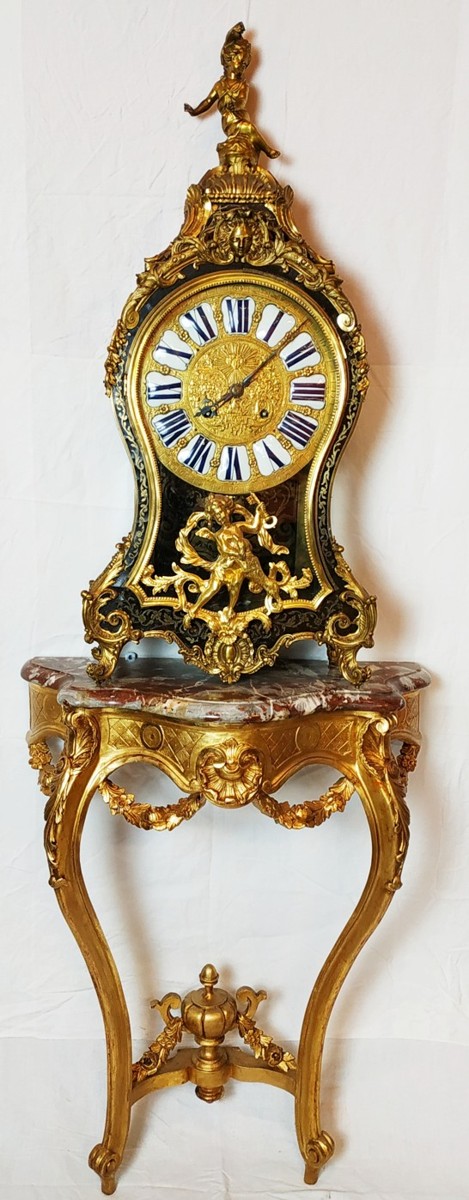 Francouzské hodiny Boulle 18 století, 177 cm