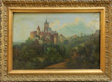 Vilém Ströminger (1845 - 1901) - Pohled na Pražský hrad