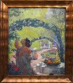 Alois Kalvoda (1875 - 1934) - Dáma v zahradě