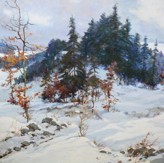 Porš Gustav (1888 - 1955), Zima u Poličky, 95 x 120 cm