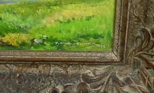 Cína Jelínek František (1882 - 1961), Na hrázi rybníka