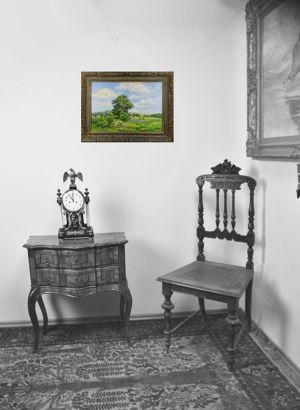 Cína Jelínek František (1882 - 1961), Na hrázi rybníka