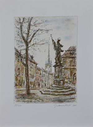 J. Mádlo, Morový sloup