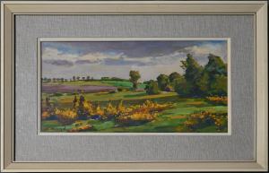 Hanych Rudolf (1906 - 1994), Podzim, 22 x 42 cm, tempera na kartonu