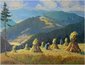 Hajdůček Adolf, (1911 - 1971), Žně v Beskydách