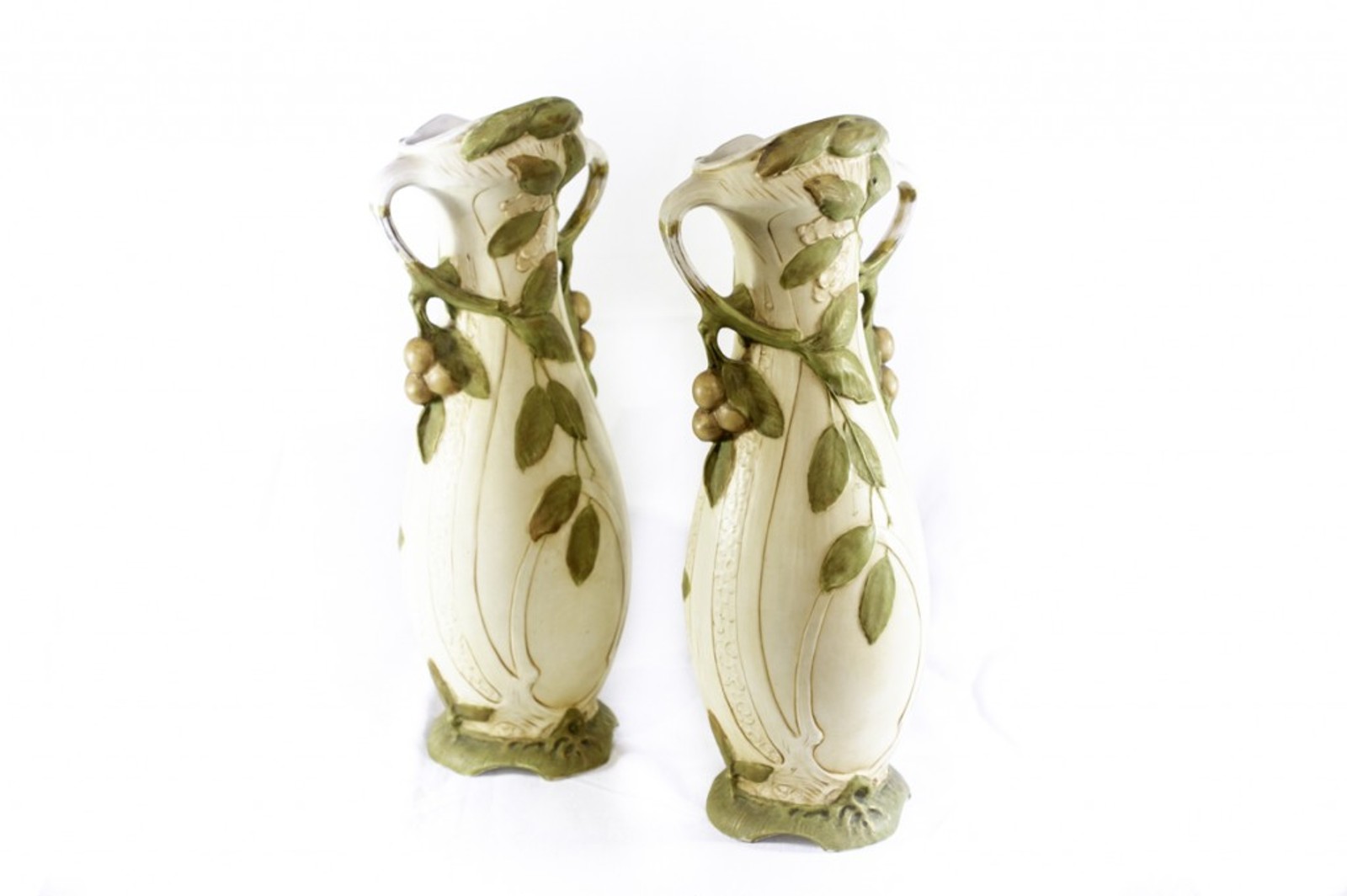 Royal dux - Párové vázy - florální dekor