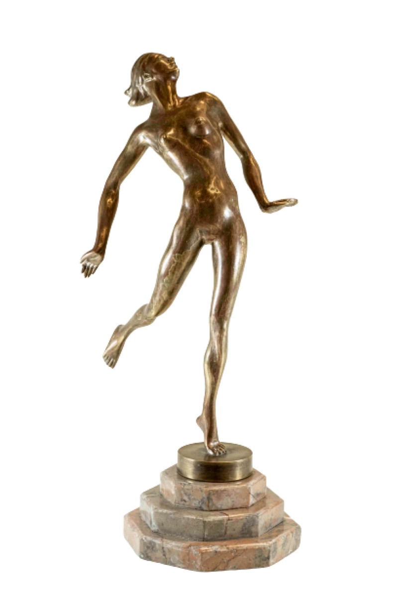 Dívčí akt v pohybu-bronz