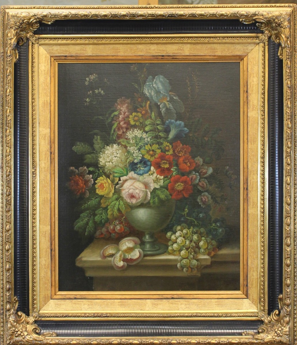 Zátiší s ovocem a kytkou II.