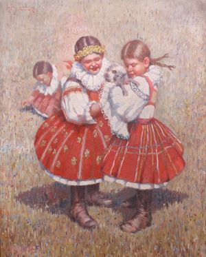 Jelínek Rudolf - Mladé krojačky s ovečkou
