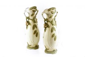 Royal dux - Párové vázy - florální dekor