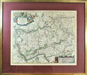 Mapa knížectví Nassau -18.stol. Německo
