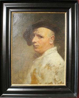 Autoportrét - muž v baretu
