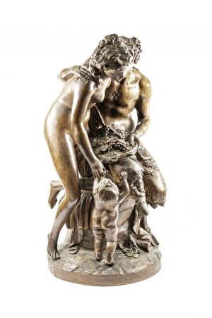 Satyr s rodinou